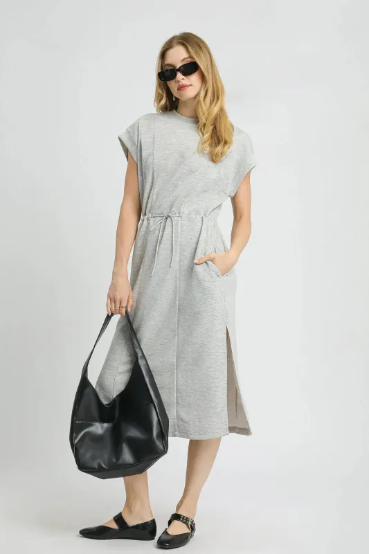 Umgee Side Slit Short Sleeve Midi Tee Dress sold by Charming Charlie