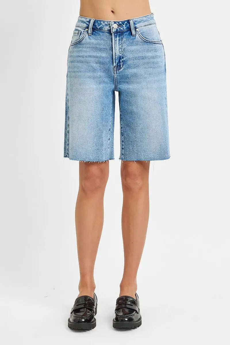 RISEN Full Size High Rise Bermuda Denim Shorts Plus Size sold by Charming Charlie product image thumbnail 3