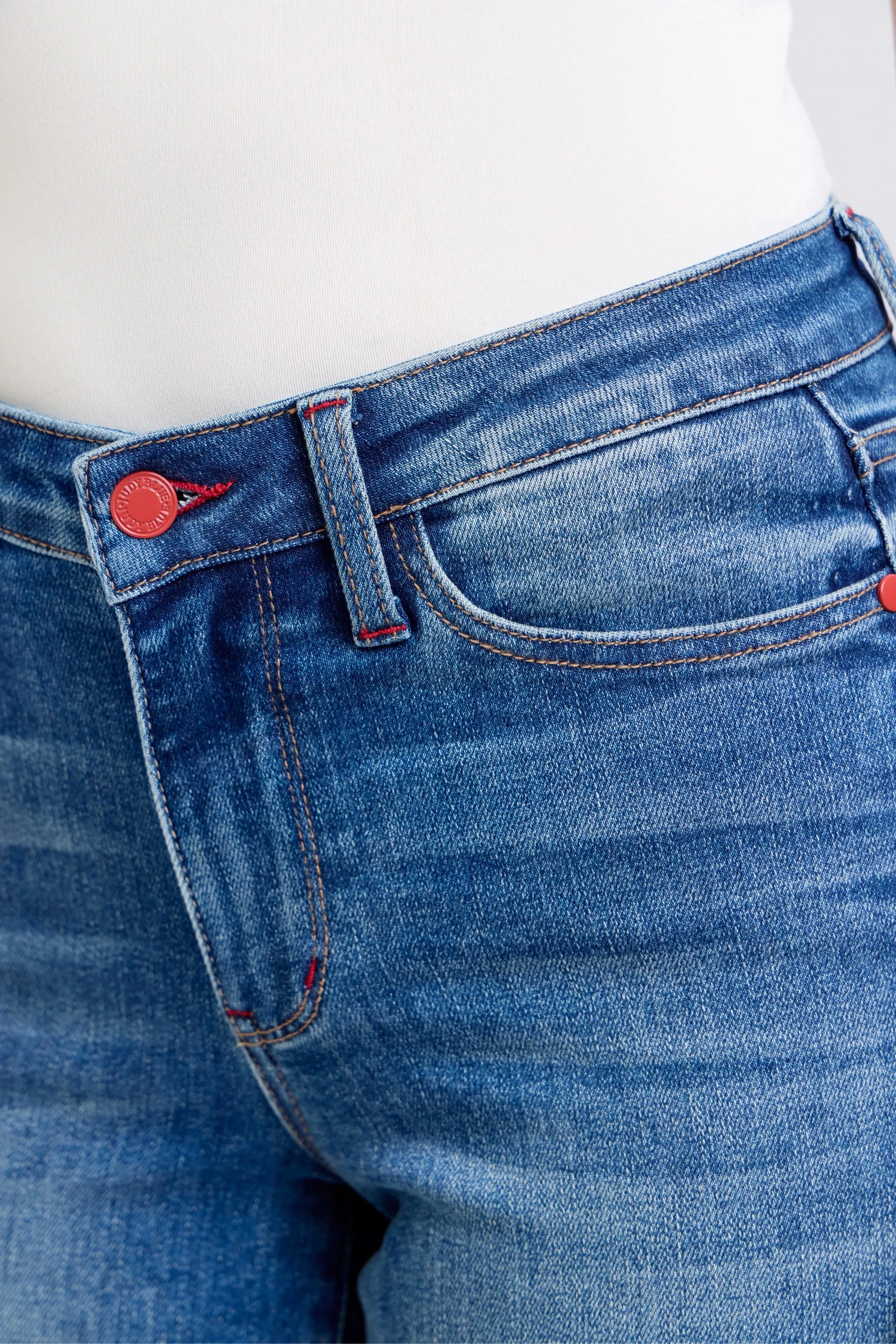 Judy Blue Full Size Mr Plaid Print Cuff Bf Jeans Plus Size sold by Charming Charlie product image thumbnail 5