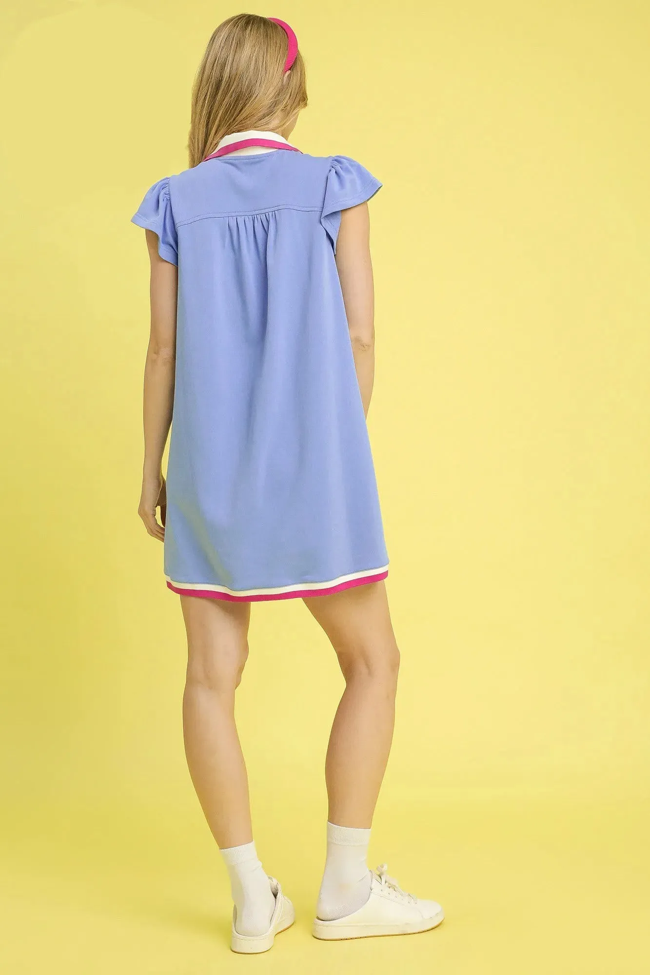 Umgee Contrast Trim Cap Sleeve Mini Dress sold by Charming Charlie product image thumbnail 3