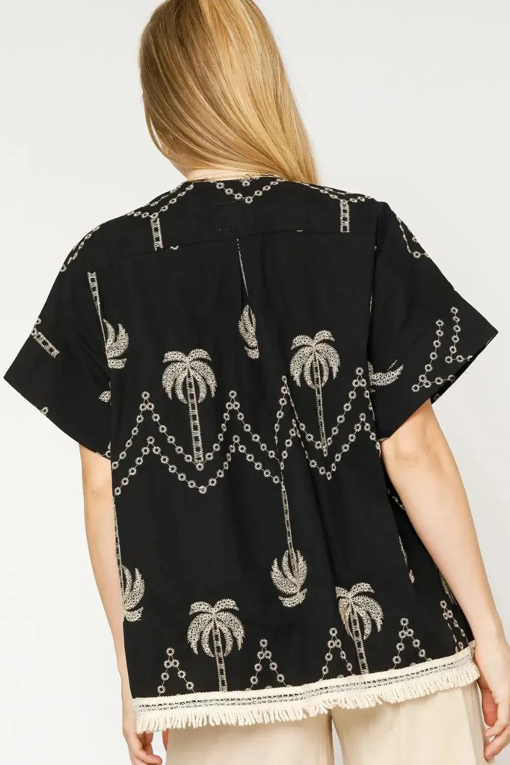 Umgee Open Front Embroidered Fringe Kimono sold by Charming Charlie product image thumbnail 3