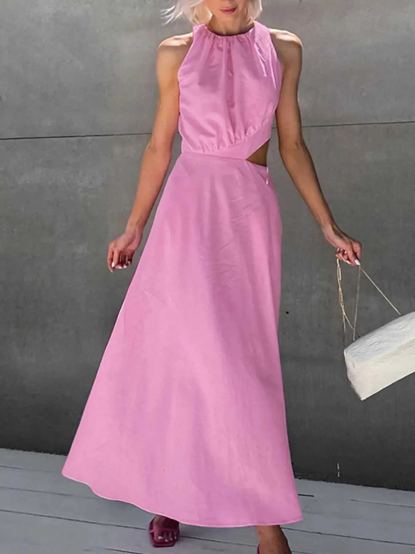 Cutout Sleeveless Ruched Dress sold by Charming Charlie