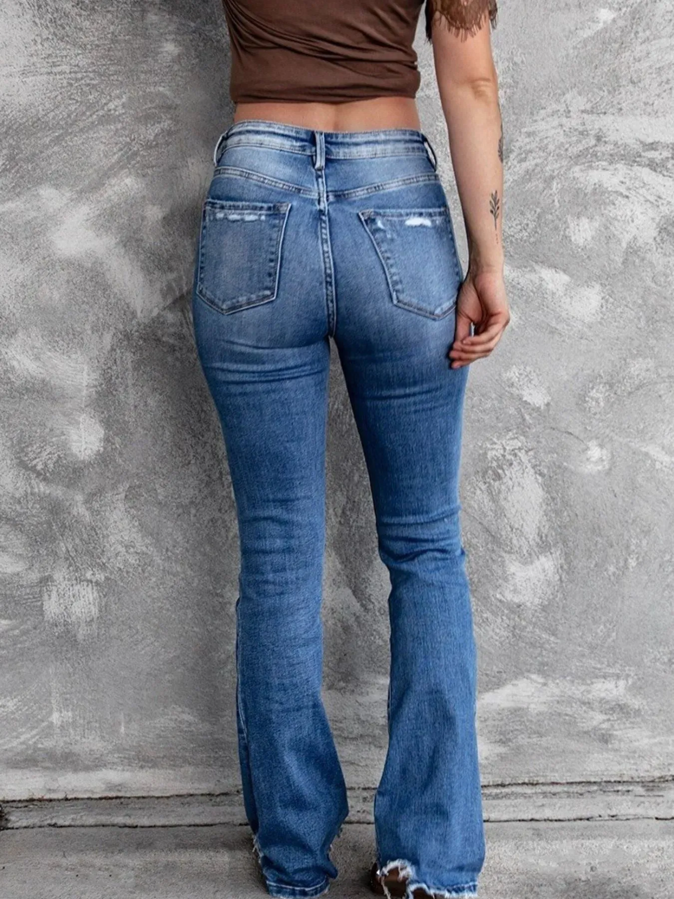 Distressed Flare Jeans sold by Charming Charlie product image thumbnail 4