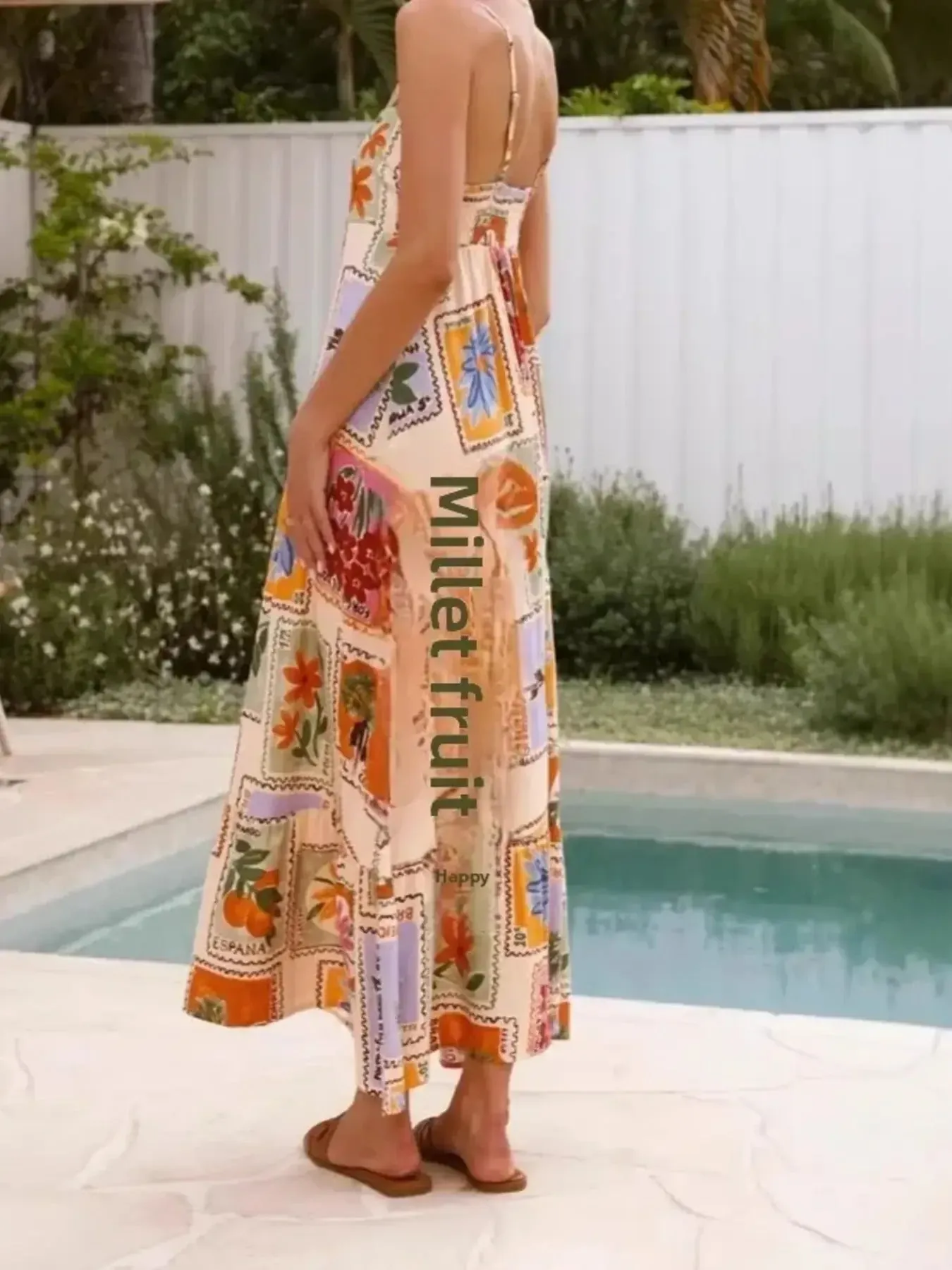 Printed Strapless Maxi Cami Dress sold by Charming Charlie product image thumbnail 3