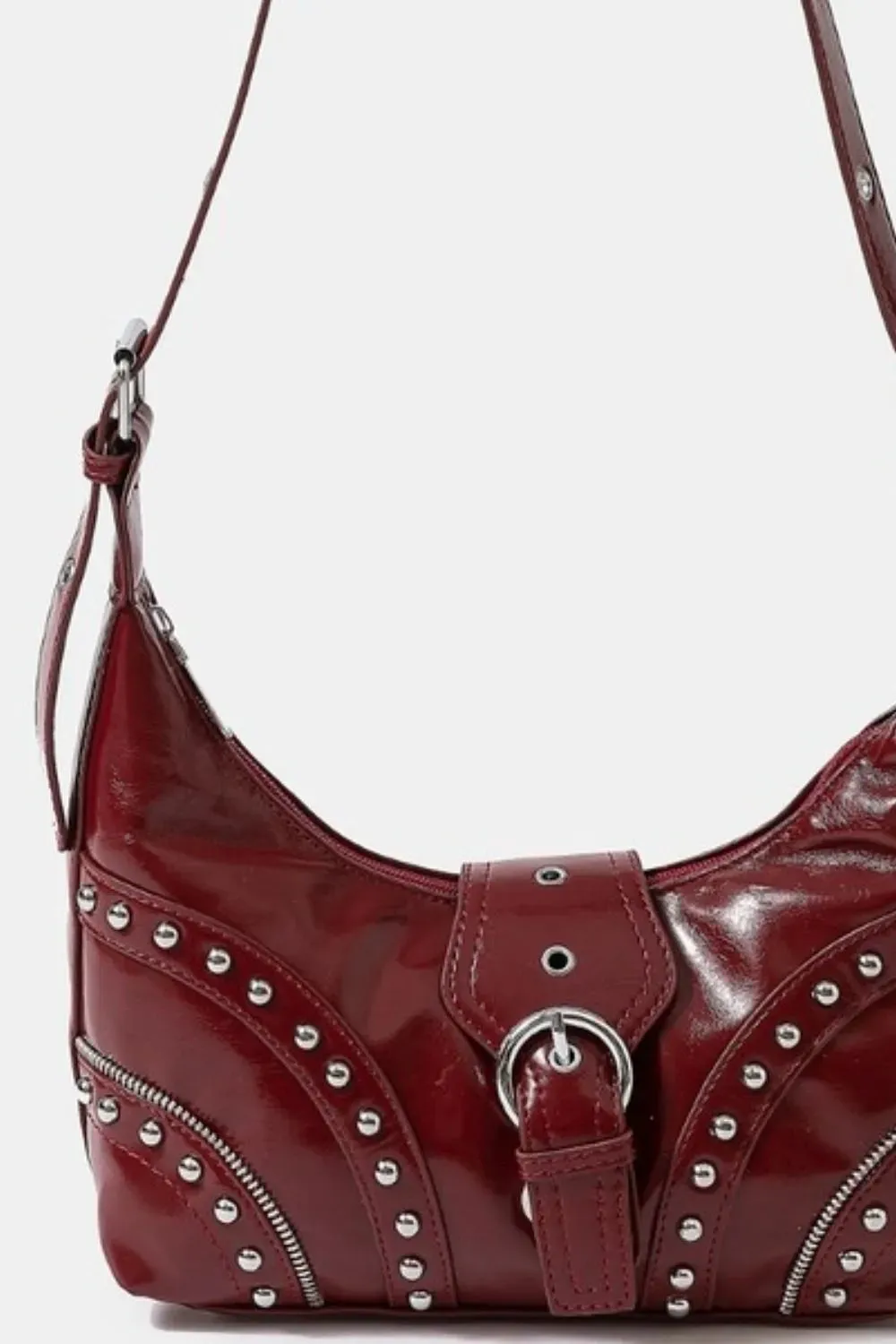 Fame Faux Leather Studded Trim Shoulder Bag sold by Charming Charlie product image thumbnail 2