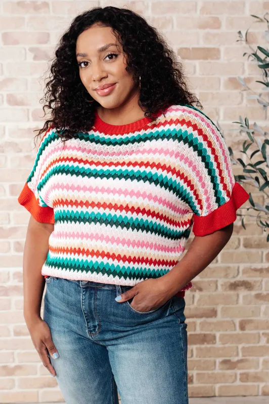 It's a Go Striped Knit Top sold by Charming Charlie