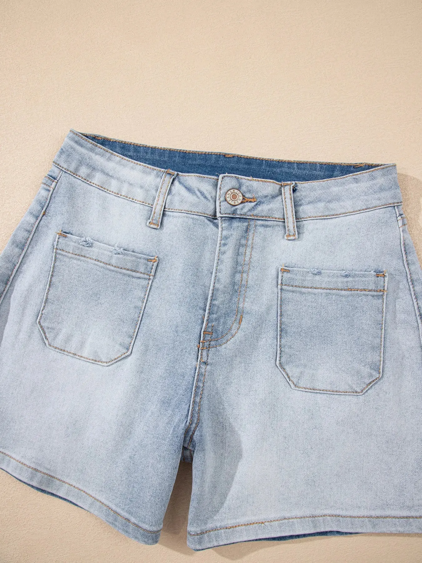 Wash High Rise Denim Shorts sold by Charming Charlie product image thumbnail 5