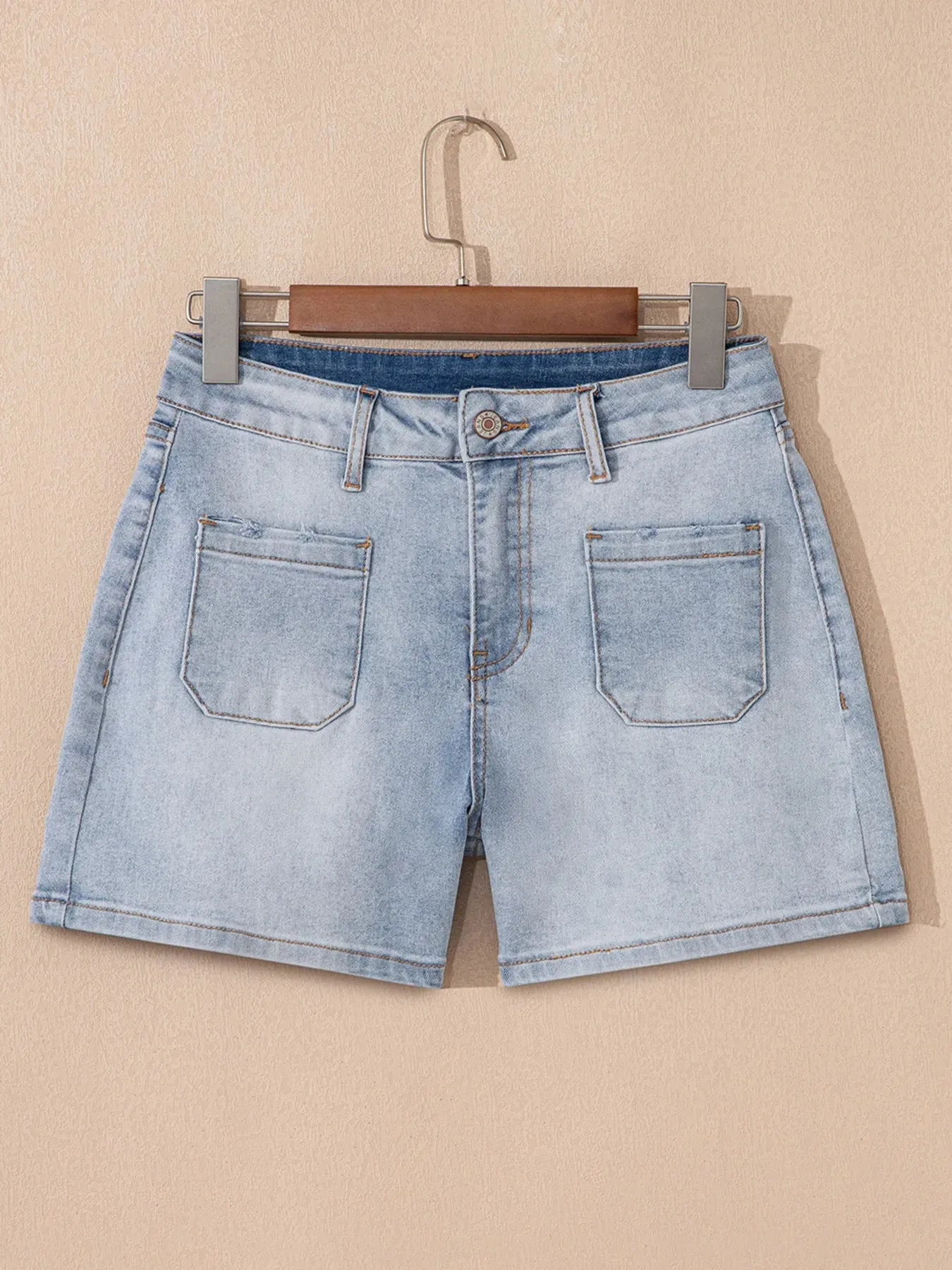 Wash High Rise Denim Shorts sold by Charming Charlie product image thumbnail 3