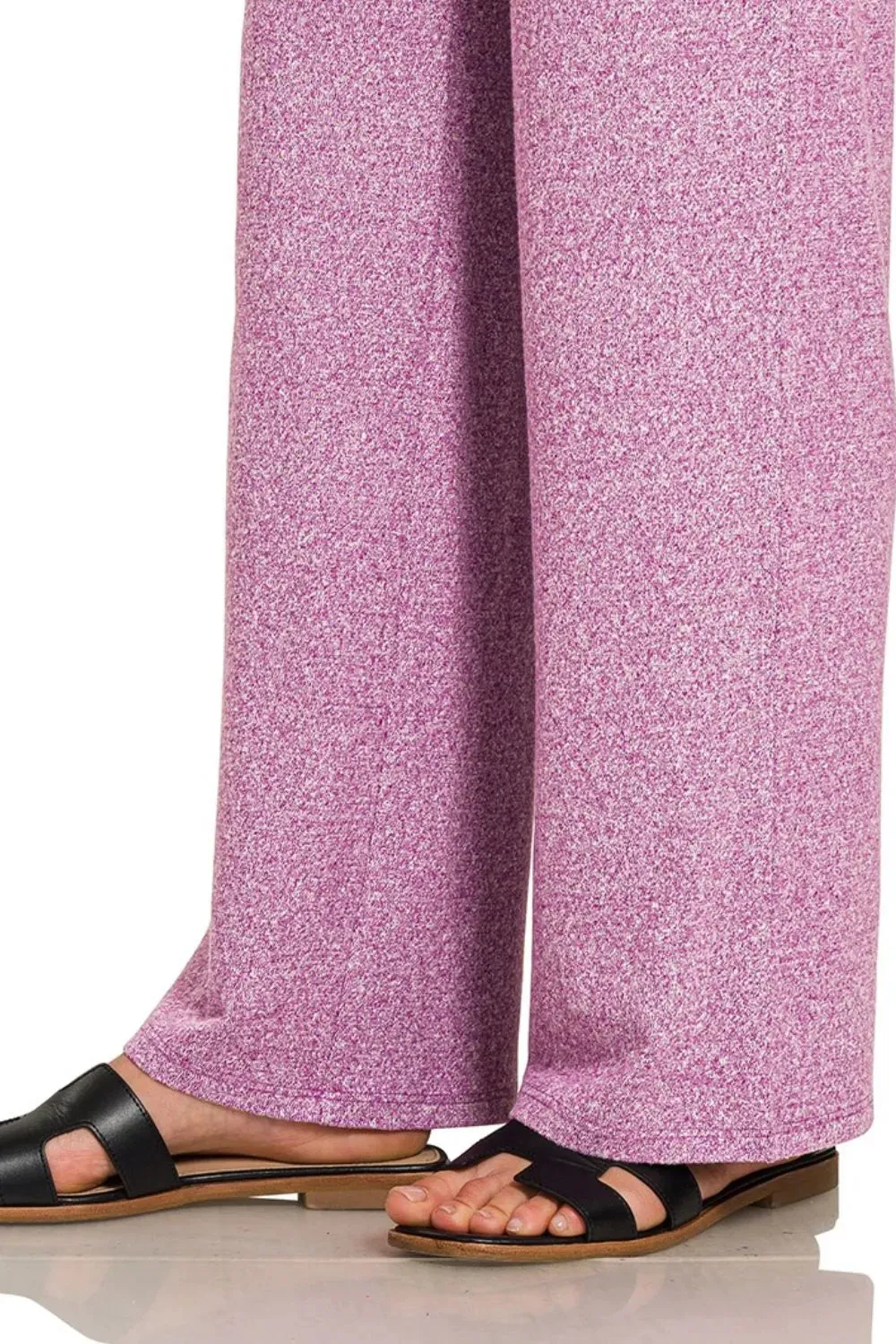 Zenana Soft Melange Short Sleeve Tee & Long Pants Set sold by Charming Charlie product image thumbnail 4