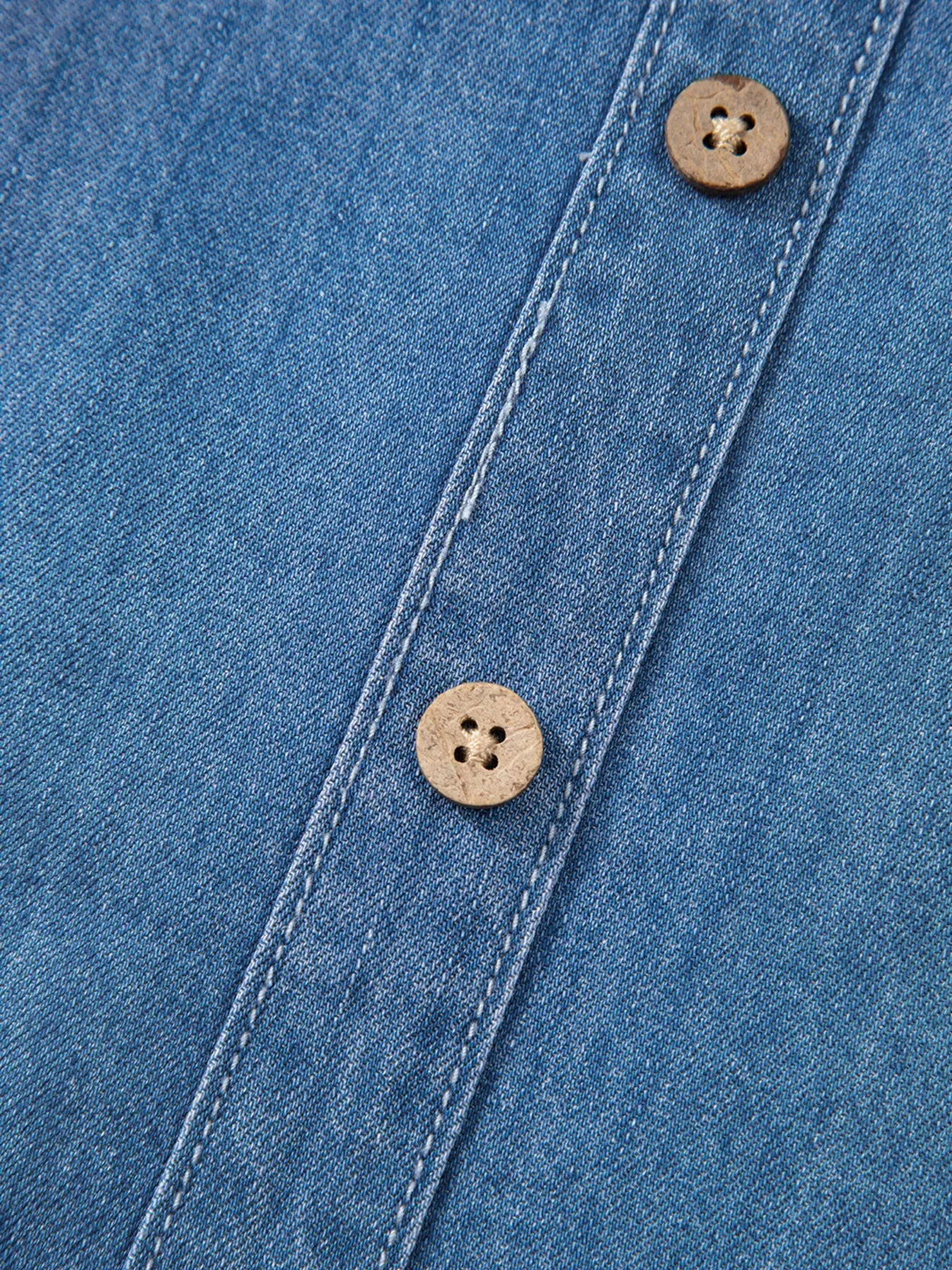 Sleeveless Ruffle Hem Denim Tank Top sold by Charming Charlie product image thumbnail 5