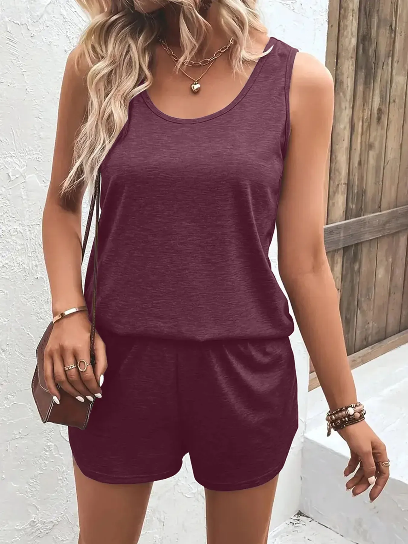 Casual Wide Strap Tank Top and Shorts Set sold by Charming Charlie product image thumbnail 4