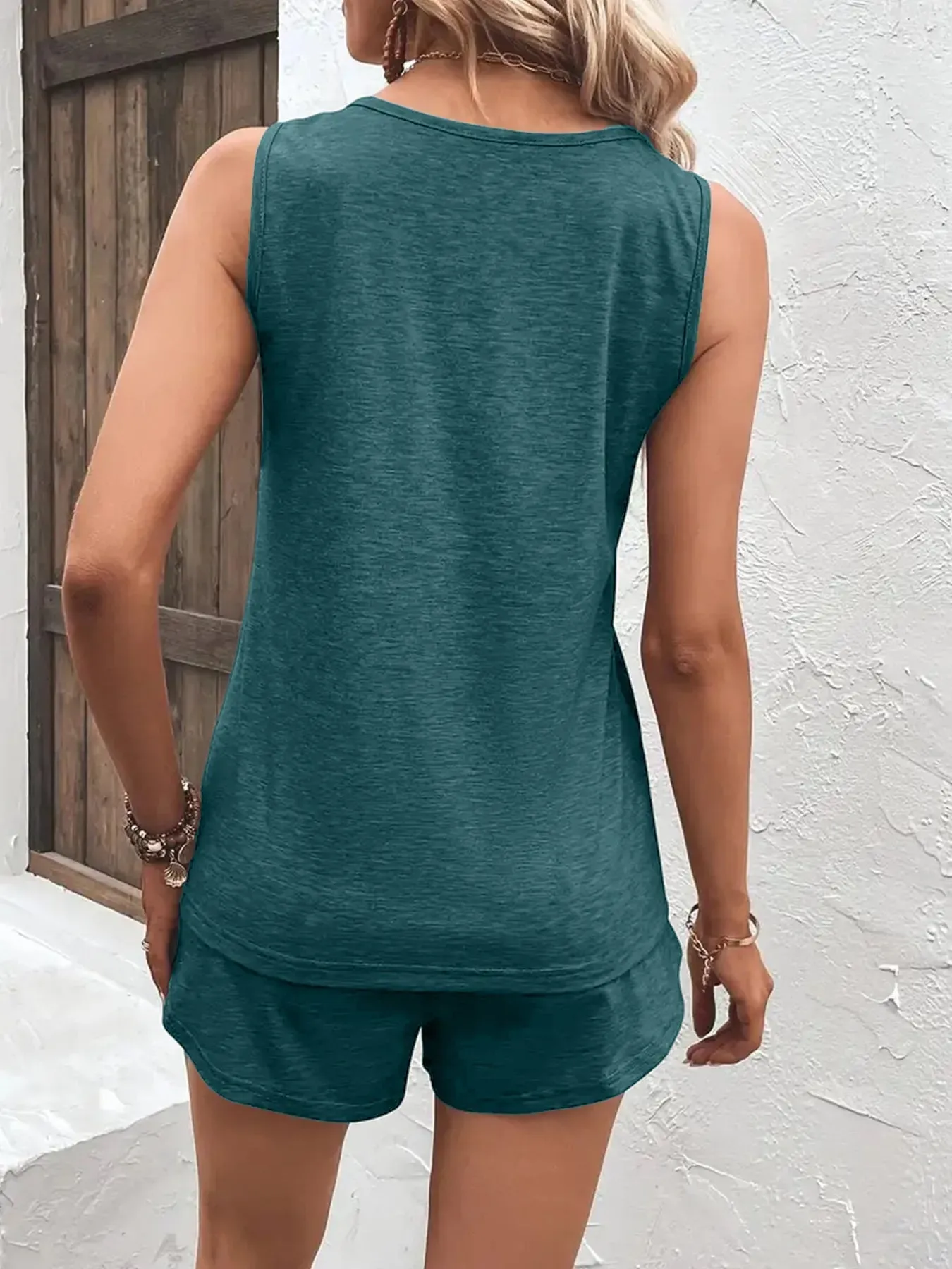 Casual Wide Strap Tank Top and Shorts Set sold by Charming Charlie product image thumbnail 3