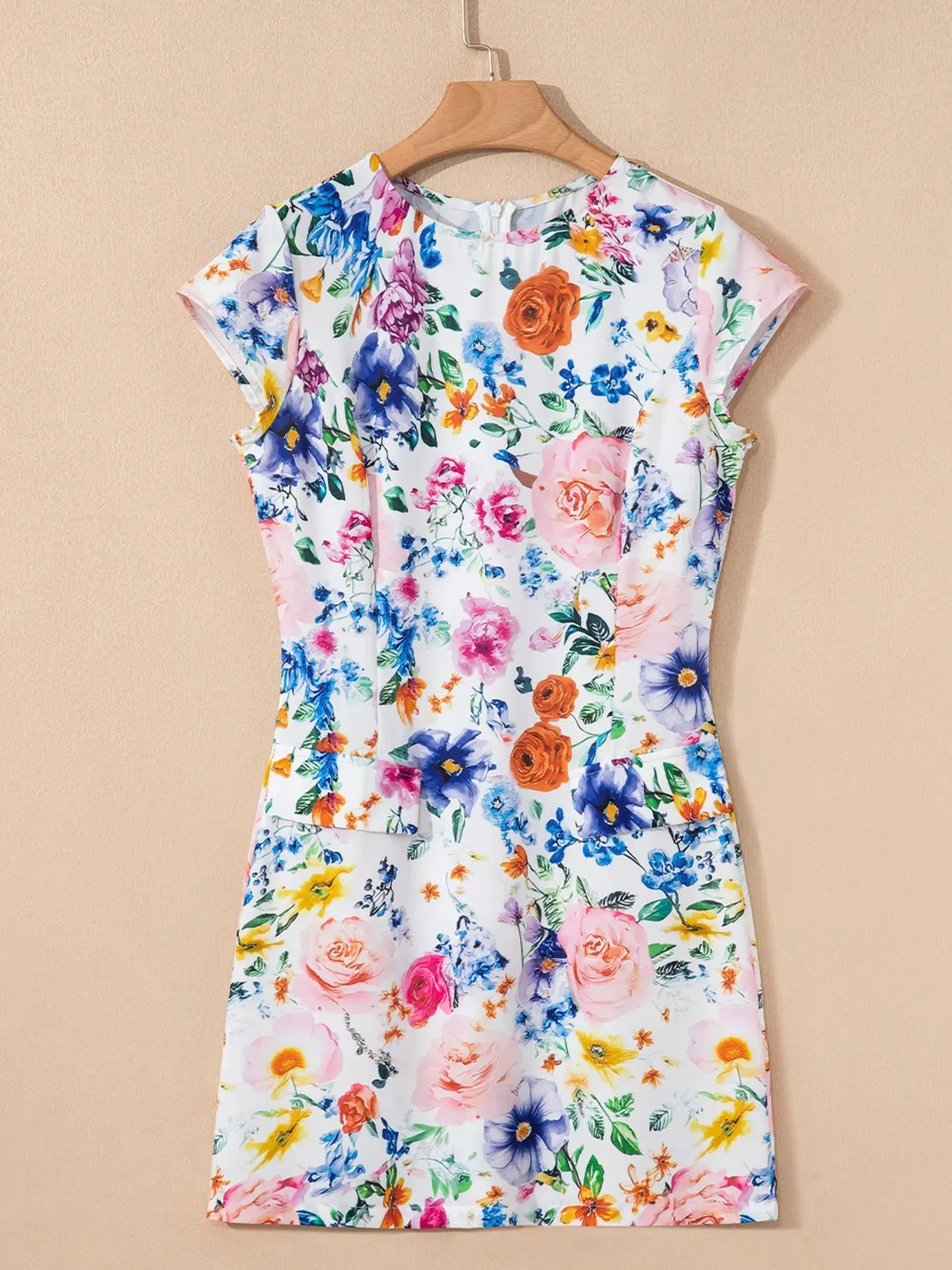Floral Print Cap Sleeve Mini Dress sold by Charming Charlie product image thumbnail 3