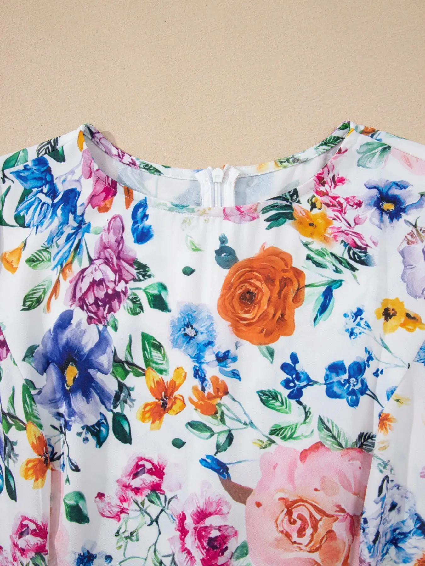 Floral Print Cap Sleeve Mini Dress sold by Charming Charlie product image thumbnail 5