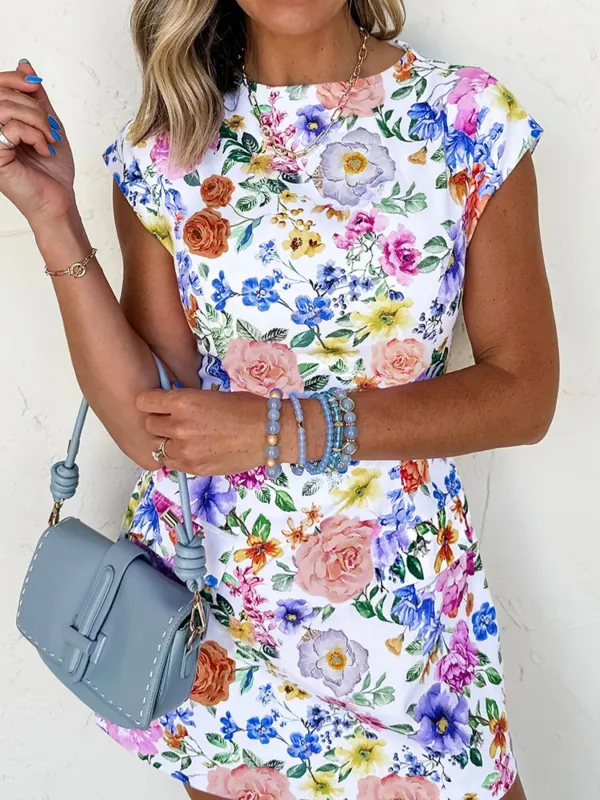 Floral Print Cap Sleeve Mini Dress sold by Charming Charlie