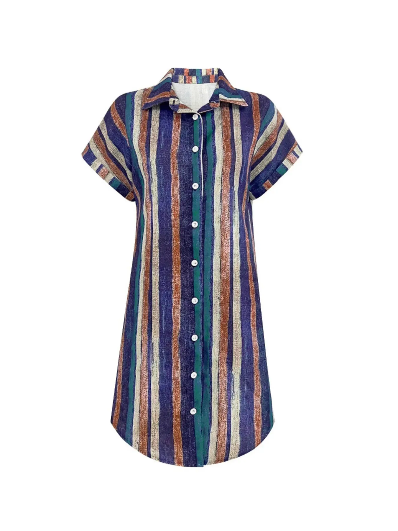 Striped Button-Front Shirt Dress sold by Charming Charlie product image thumbnail 3