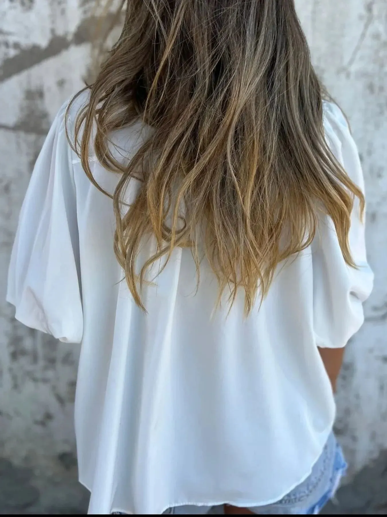 Full Size Smocked Puff Sleeve Blouse Plus Size sold by Charming Charlie product image thumbnail 5