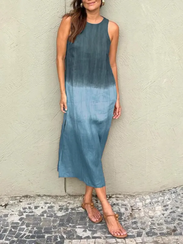 Full Size Sleeveless Gradient Tank Midi Dress Plus Size sold by Charming Charlie