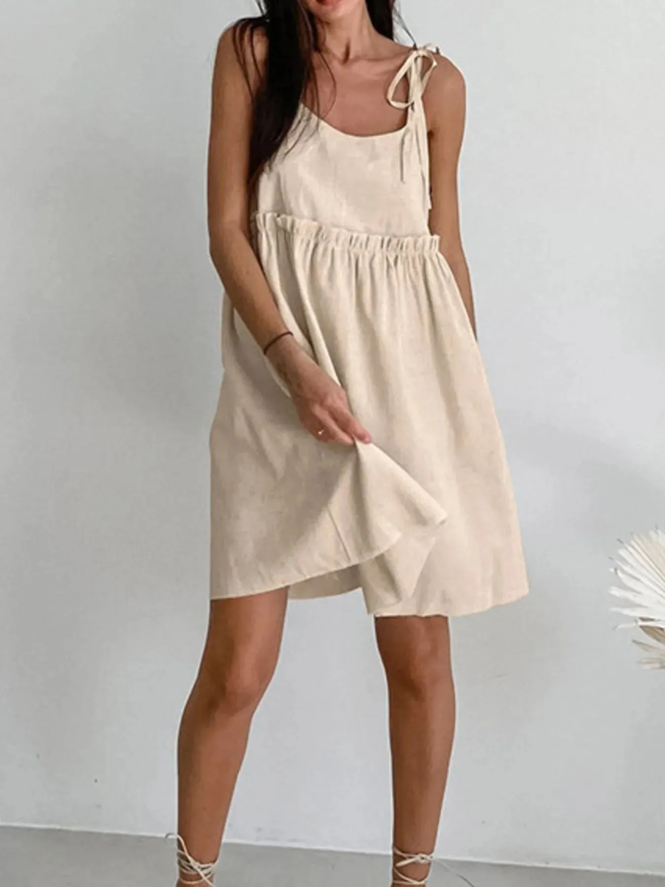 Tie-Shoulder Frill Mini Dress sold by Charming Charlie product image thumbnail 4