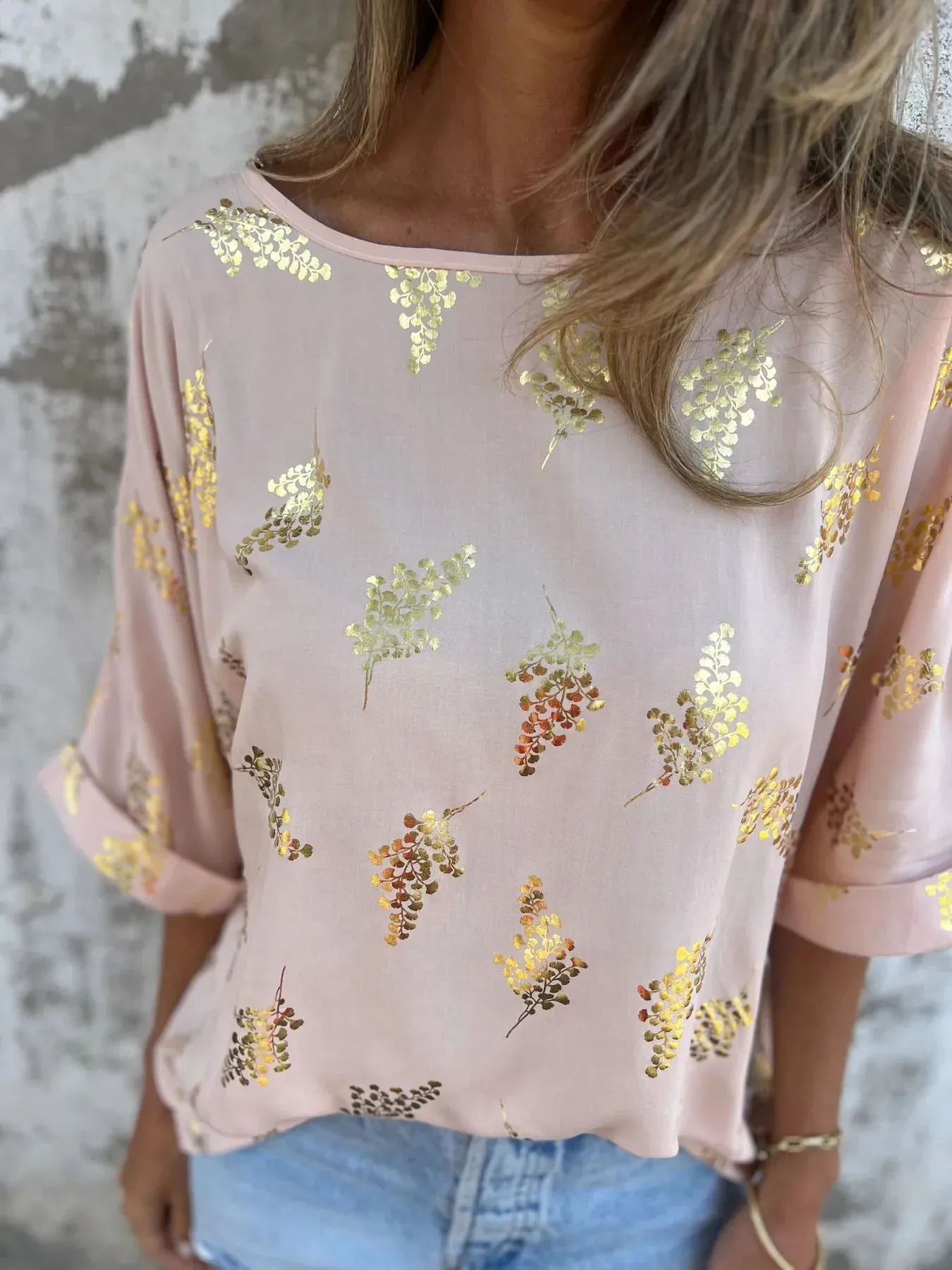 Full Size Printed Relaxed Fit Round Neck T-Shirt Plus Size sold by Charming Charlie product image thumbnail 3