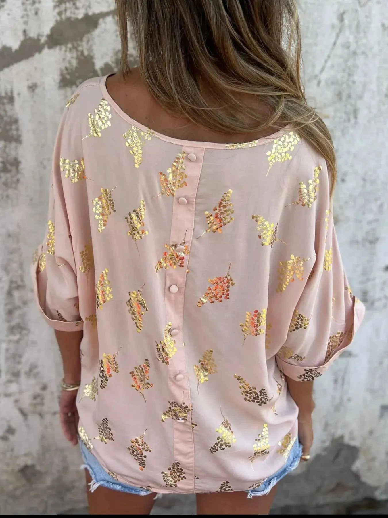 Full Size Printed Relaxed Fit Round Neck T-Shirt Plus Size sold by Charming Charlie product image thumbnail 5