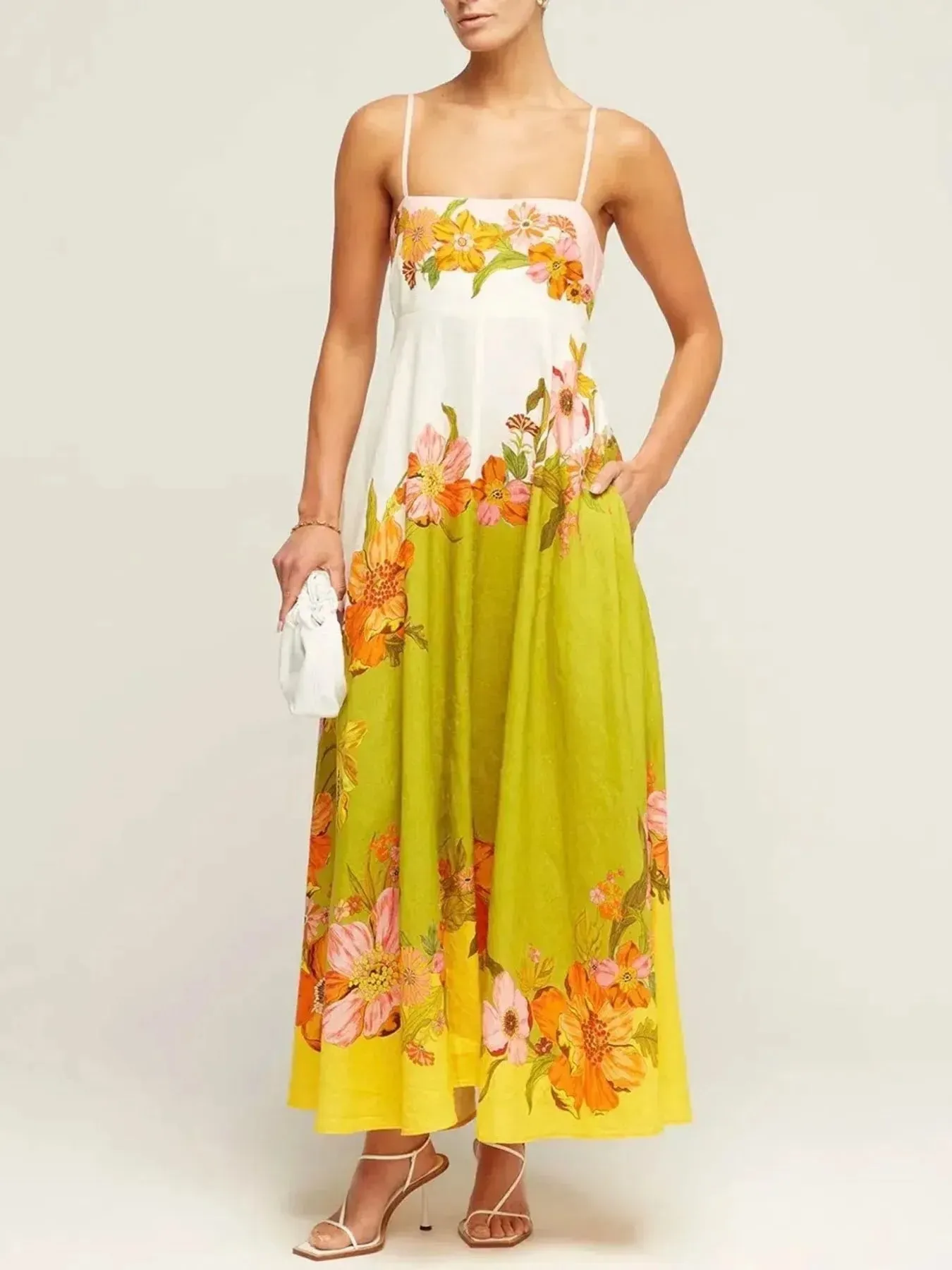 Tropical Floral Gradient Maxi Cami Dress sold by Charming Charlie product image thumbnail 3