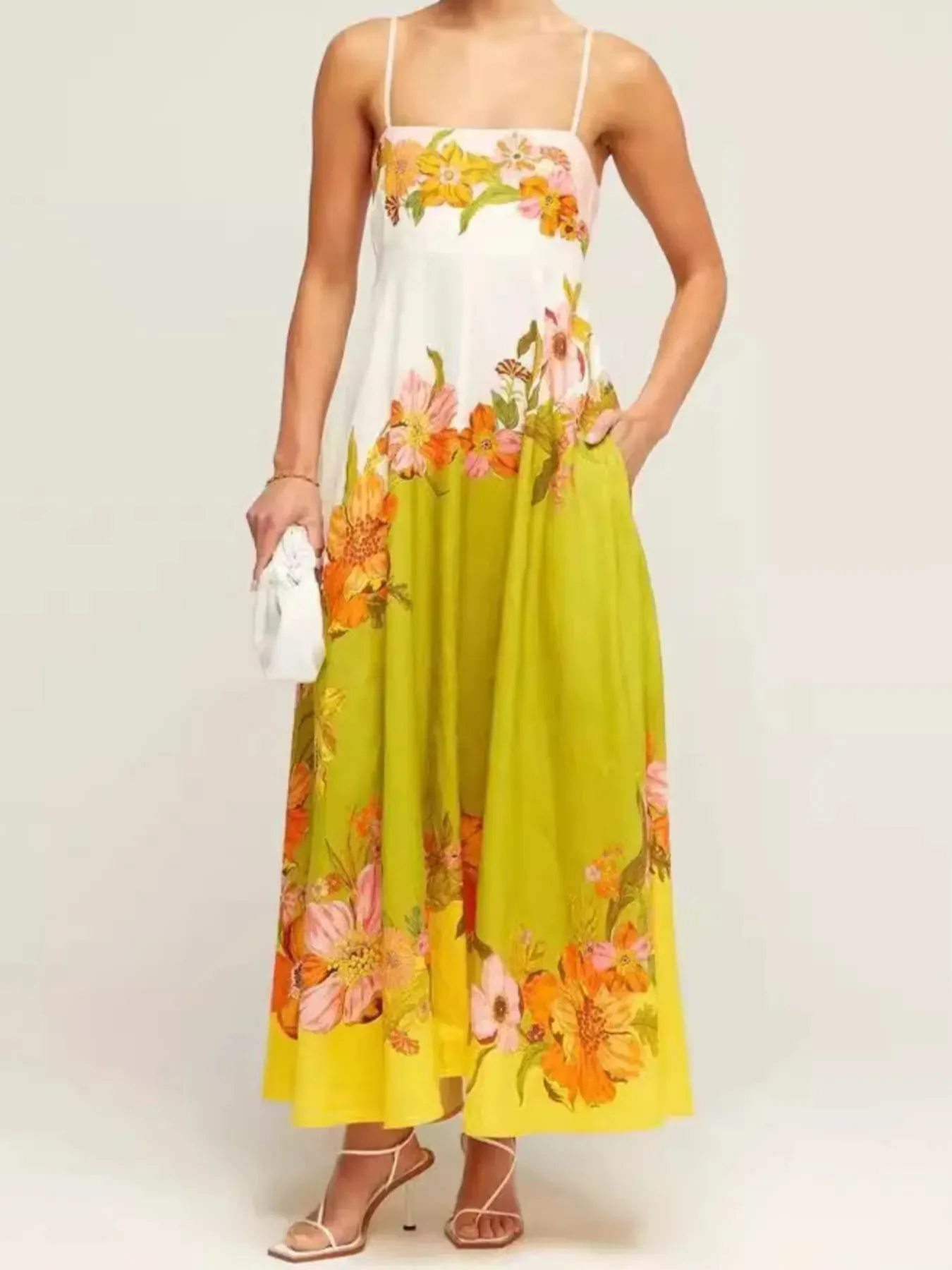Tropical Floral Gradient Maxi Cami Dress sold by Charming Charlie