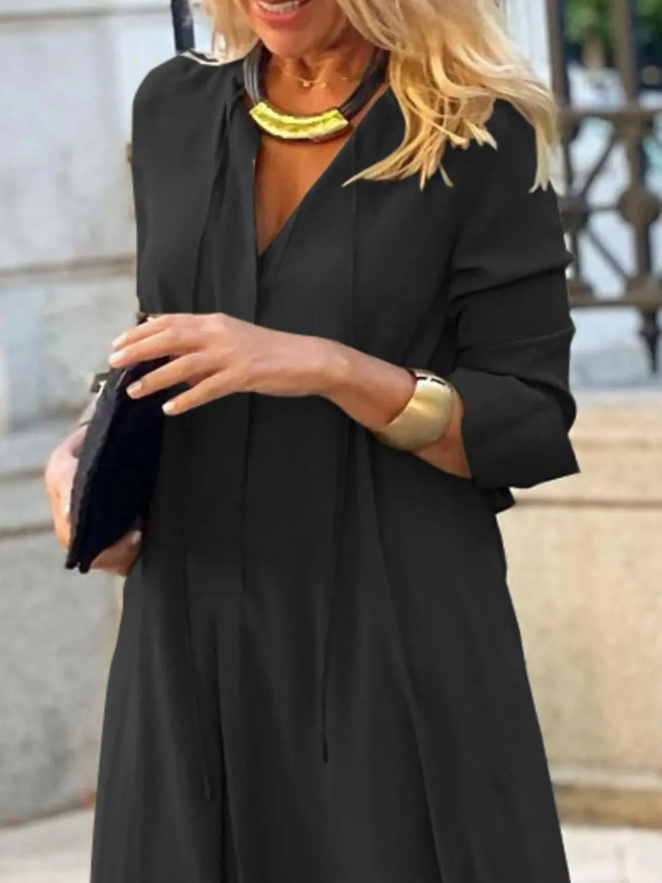 Full Size Solid Color Maxi Shirt Dress Plus Size sold by Charming Charlie product image thumbnail 5