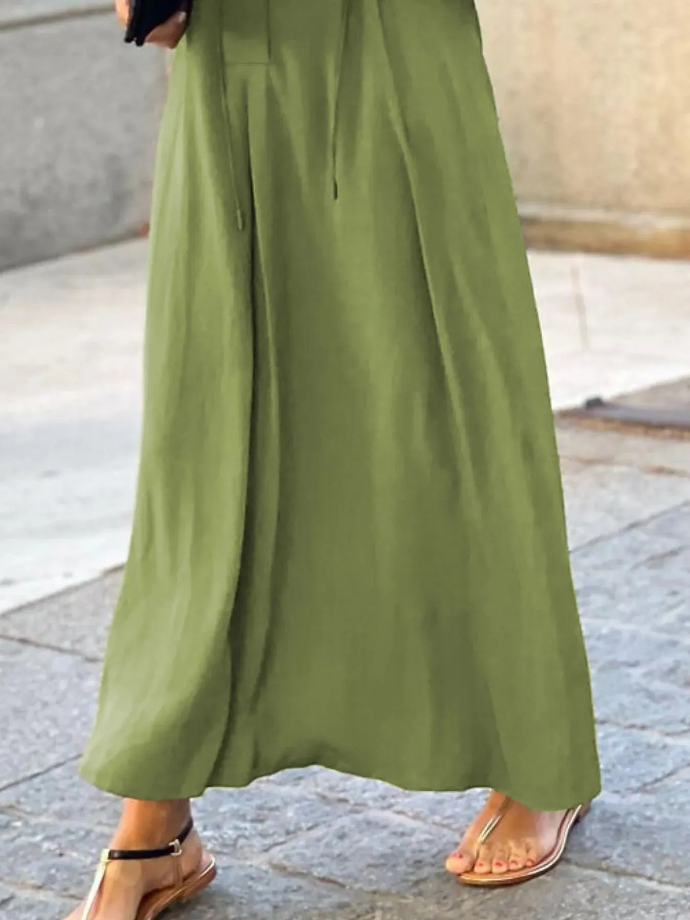 Full Size Solid Color Maxi Shirt Dress Plus Size sold by Charming Charlie product image thumbnail 3
