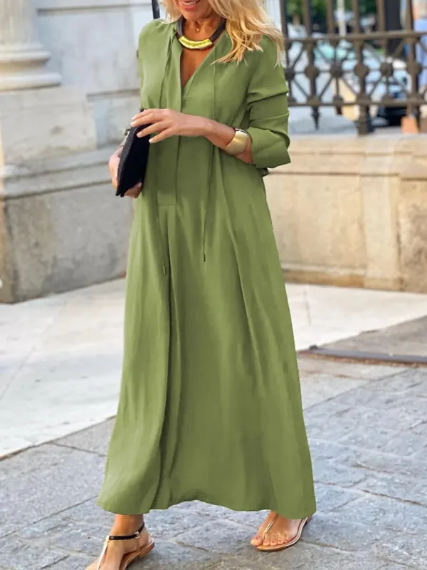 Full Size Solid Color Maxi Shirt Dress Plus Size sold by Charming Charlie
