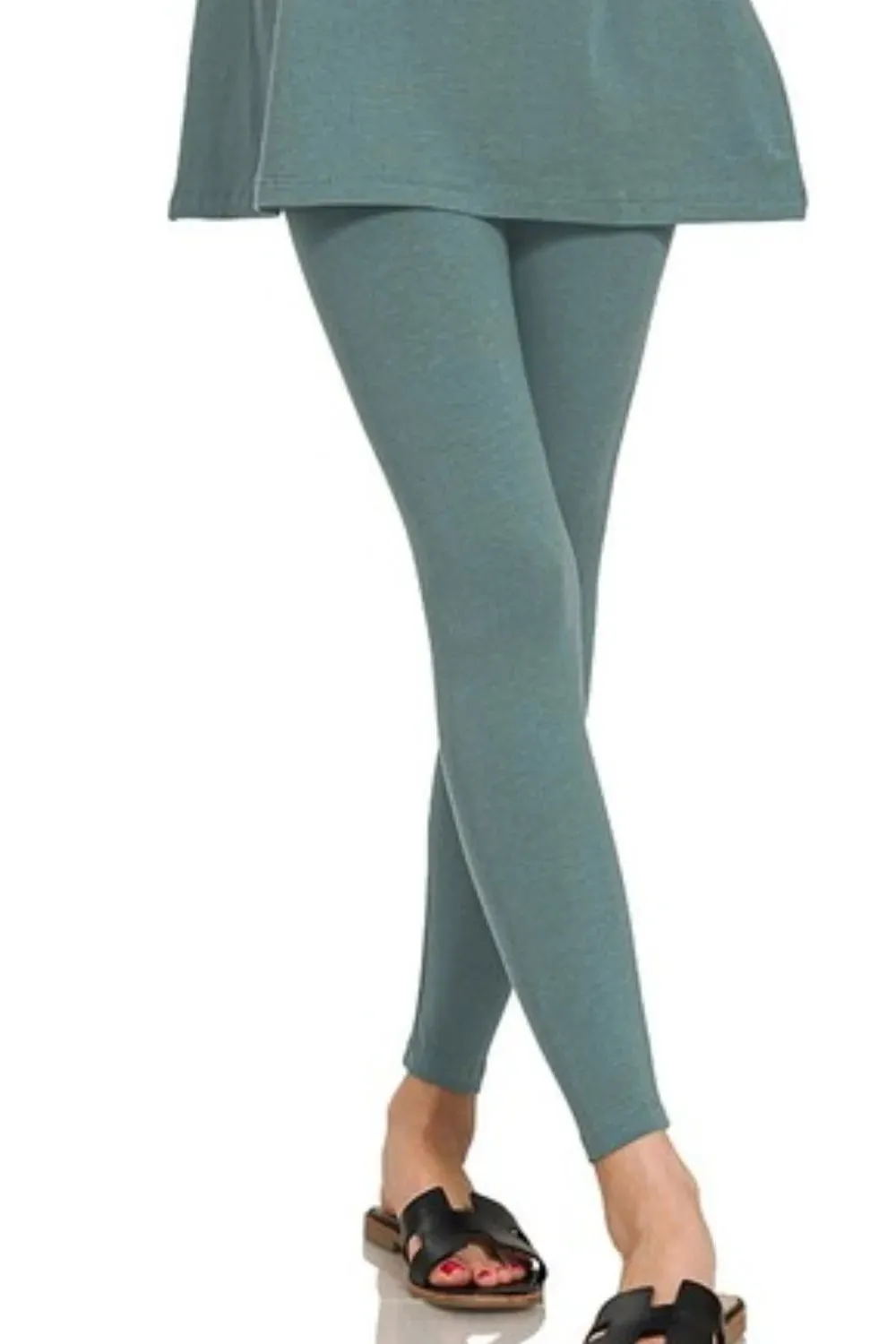 Zenana Cotton Round Neck Top & Legging Set sold by Charming Charlie product image thumbnail 3