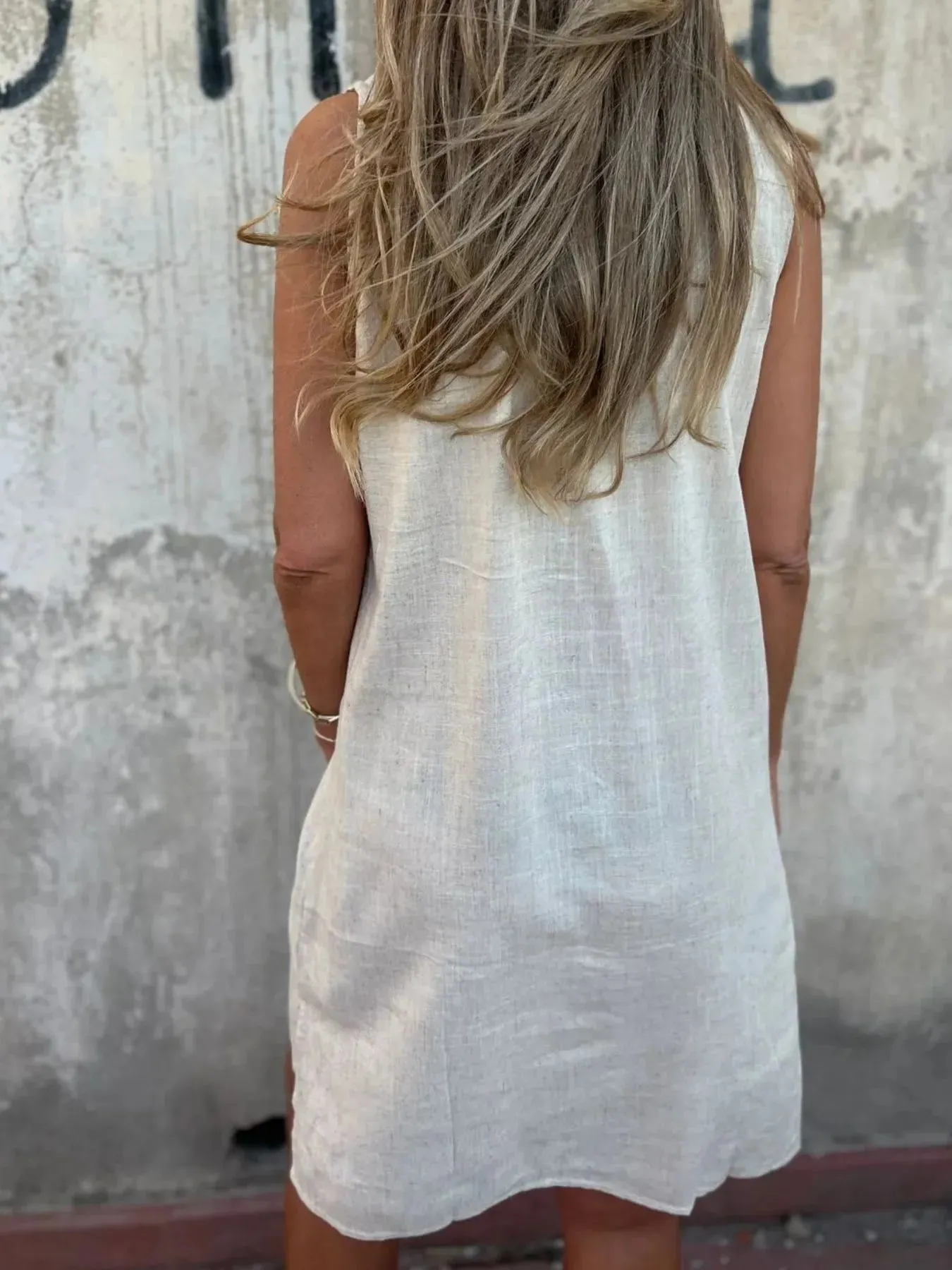 Full Size Notched Sleeveless Mini Dress Plus Size sold by Charming Charlie product image thumbnail 2