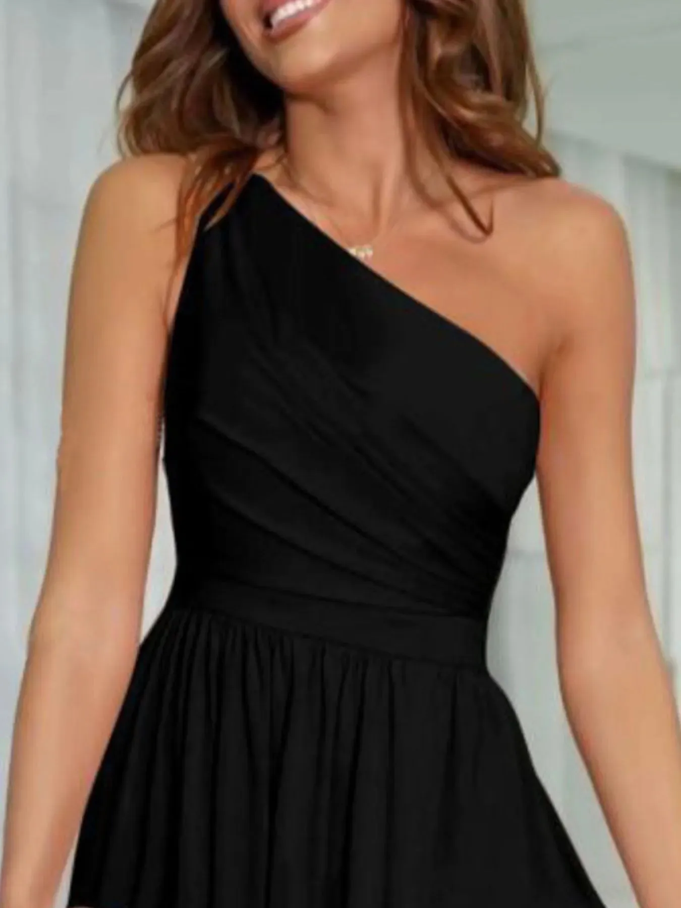 One-Shoulder High Slit Dress sold by Charming Charlie product image thumbnail 5