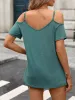Cold Shoulder Short Sleeve Casual T-Shirt sold by Charming Charlie