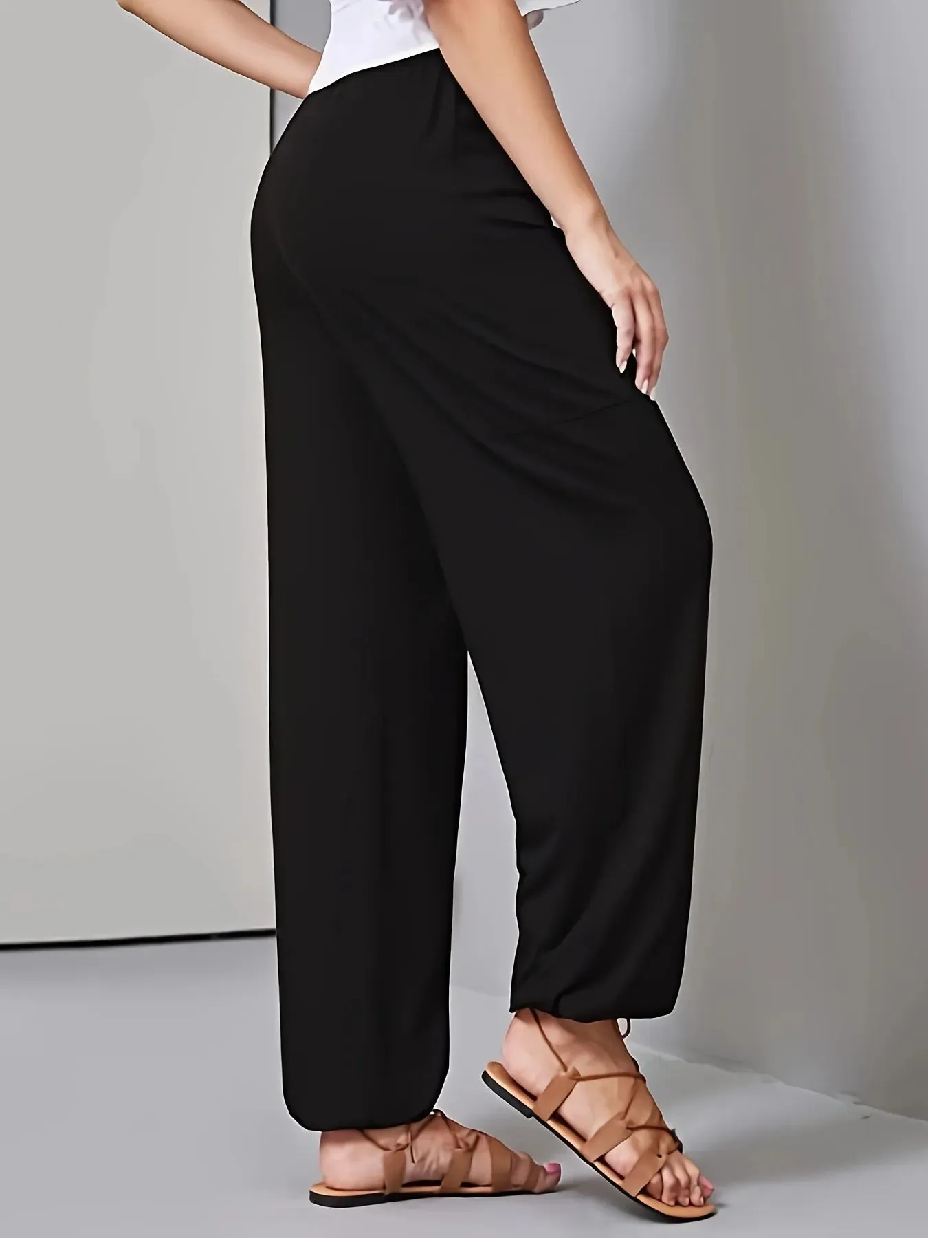 Drawstring Wide Leg Pants with Pockets sold by Charming Charlie product image thumbnail 2