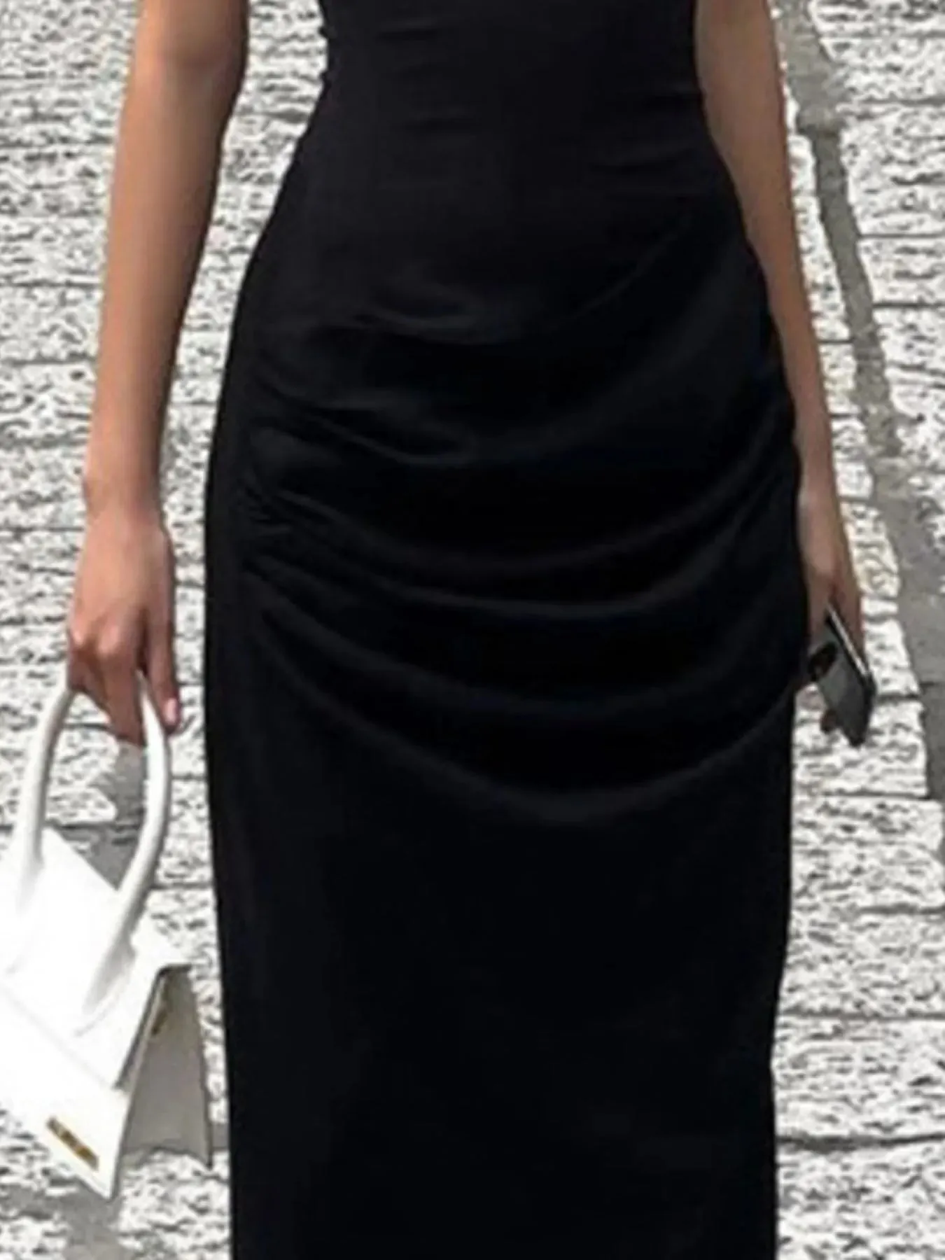 Side Slit Short Sleeve Maxi Dress sold by Charming Charlie product image thumbnail 5