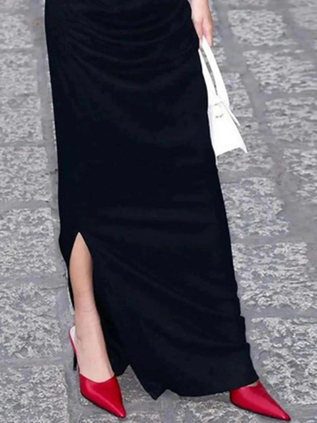 Side Slit Short Sleeve Maxi Dress sold by Charming Charlie product image thumbnail 4