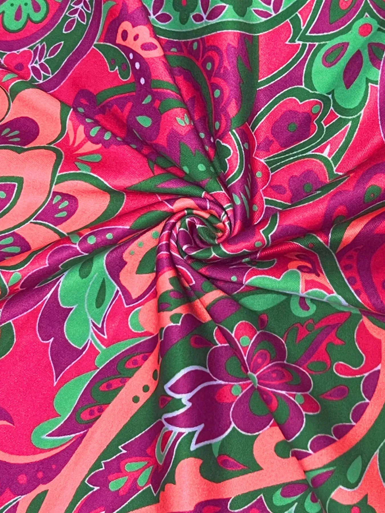 Paisley Print Ruffle Sleeve Mini Dress sold by Charming Charlie product image thumbnail 5