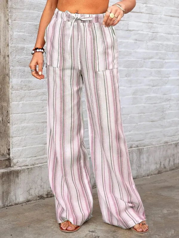 Full Size Striped Wide Leg Pants Plus Size sold by Charming Charlie