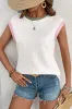 Contrast Trim Ribbed Knit Sleeveless Top sold by Charming Charlie