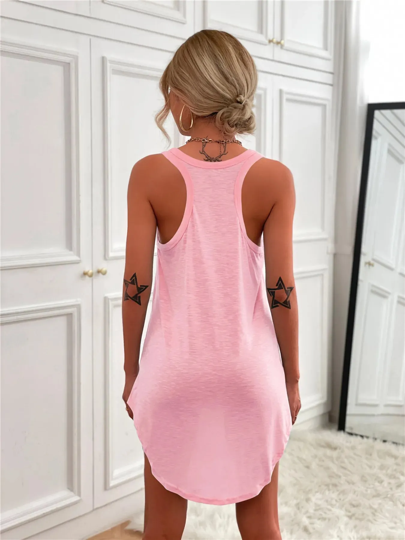 Casual Tank Mini Dress with Curved Hem sold by Charming Charlie product image thumbnail 5