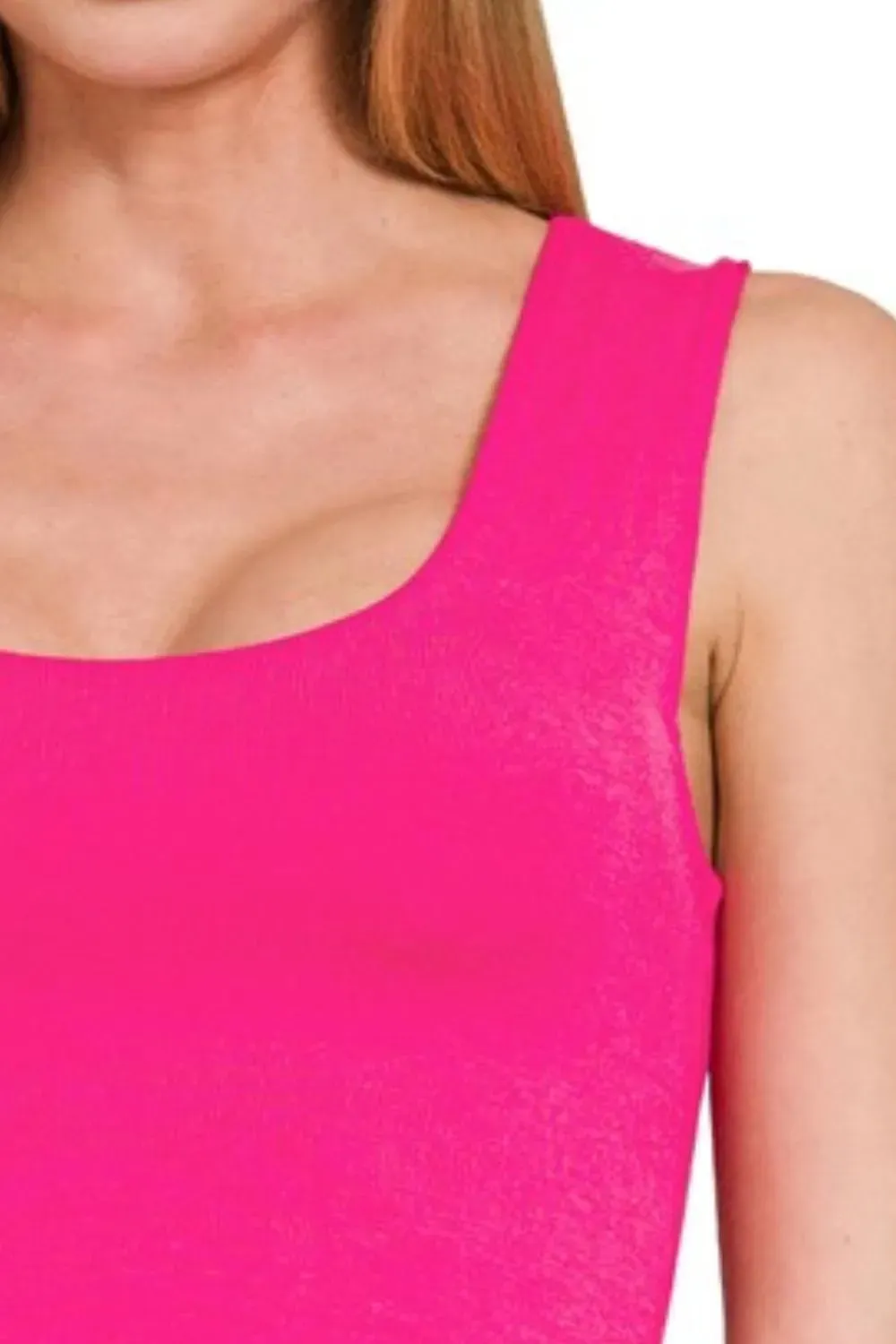 Zenana Double Layered Cropped Tank Top sold by Charming Charlie product image thumbnail 3