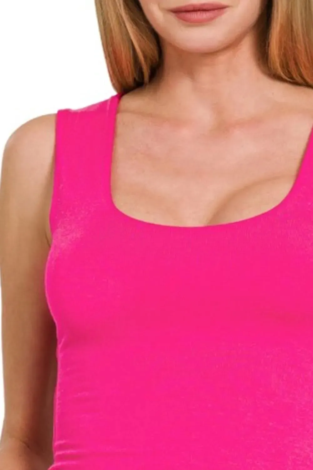 Zenana Double Layered Cropped Tank Top sold by Charming Charlie product image thumbnail 2