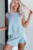 2 Pieces Cotton Tank Top Lined Split Skirt Set sold by Charming Charlie