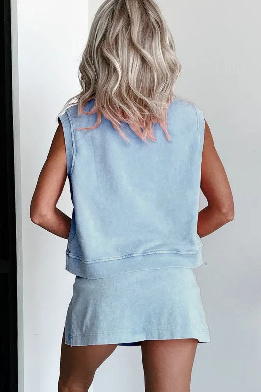 2 Pieces Cotton Tank Top Lined Split Skirt Set sold by Charming Charlie product image thumbnail 5