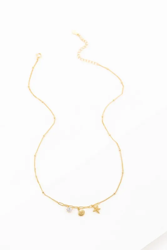 By The Sea Charm Necklace | Gold (14K) sold by Charming Charlie product image thumbnail 2
