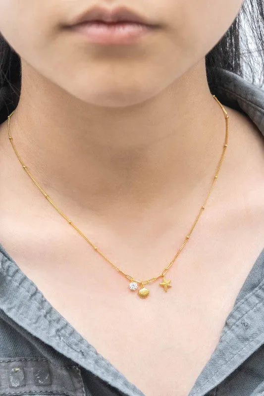 By The Sea Charm Necklace | Gold (14K) sold by Charming Charlie product image thumbnail 3