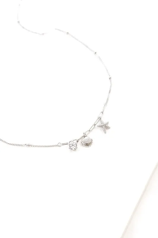 By The Sea Charm Necklace | Silver (sterl.) sold by Charming Charlie