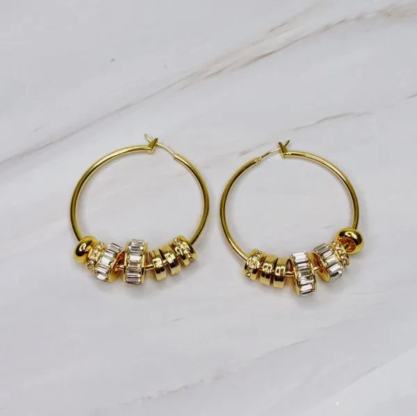 Glam Eden Hoop Earrings sold by Charming Charlie