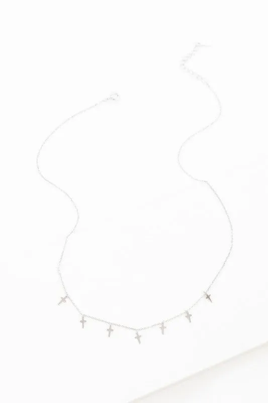 Cross Tassel Drop Necklace | Silver (sterl.) sold by Charming Charlie product image thumbnail 3